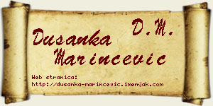 Dušanka Marinčević vizit kartica